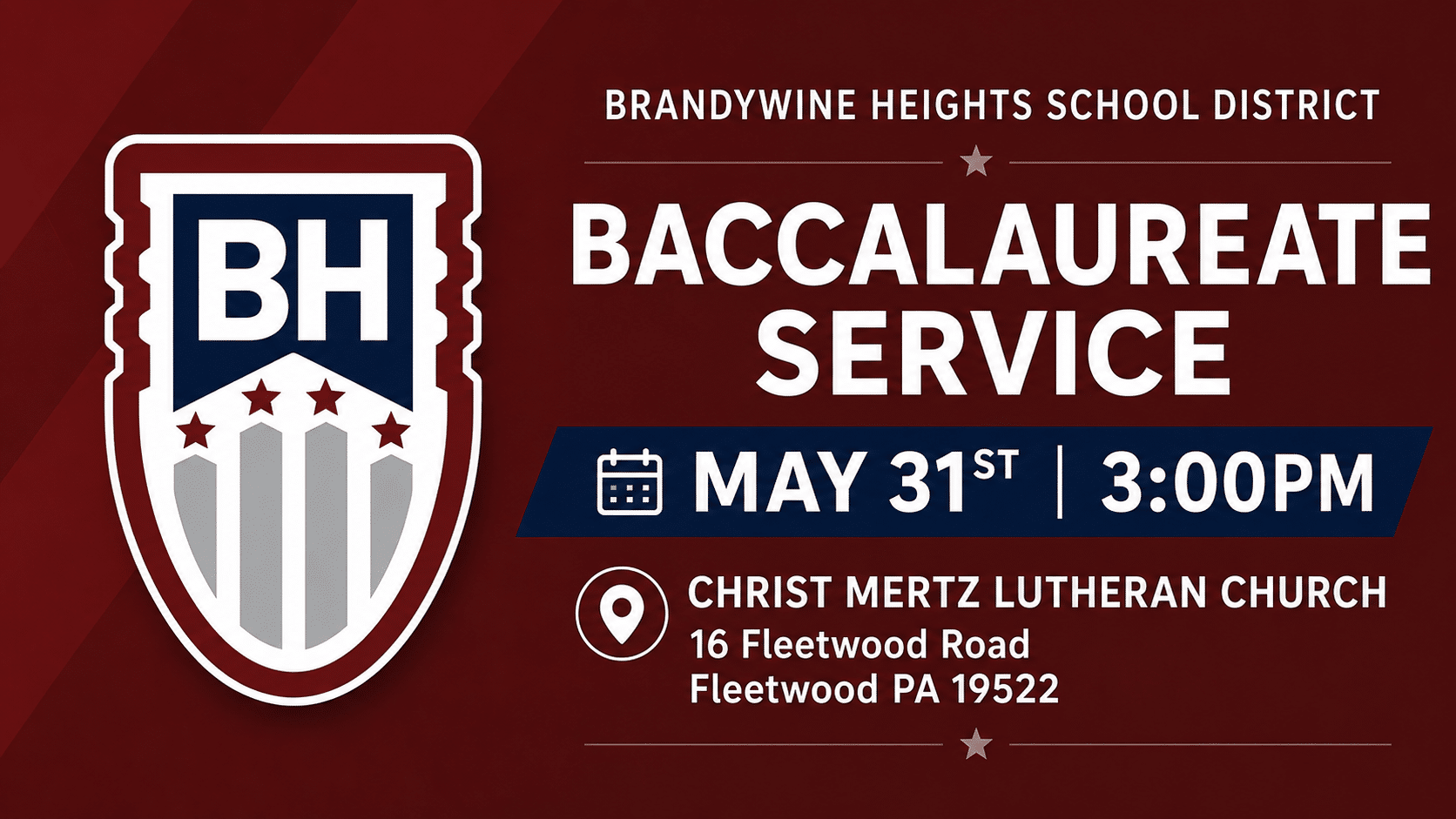 Baccalaureate Service at Christ Mertz Lutheran Church